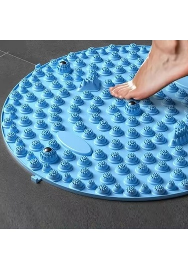 Anjiexun Ayak Yoga Masaj Matı Kas Gevşeme Dairesel Egzersiz Matı Mavi