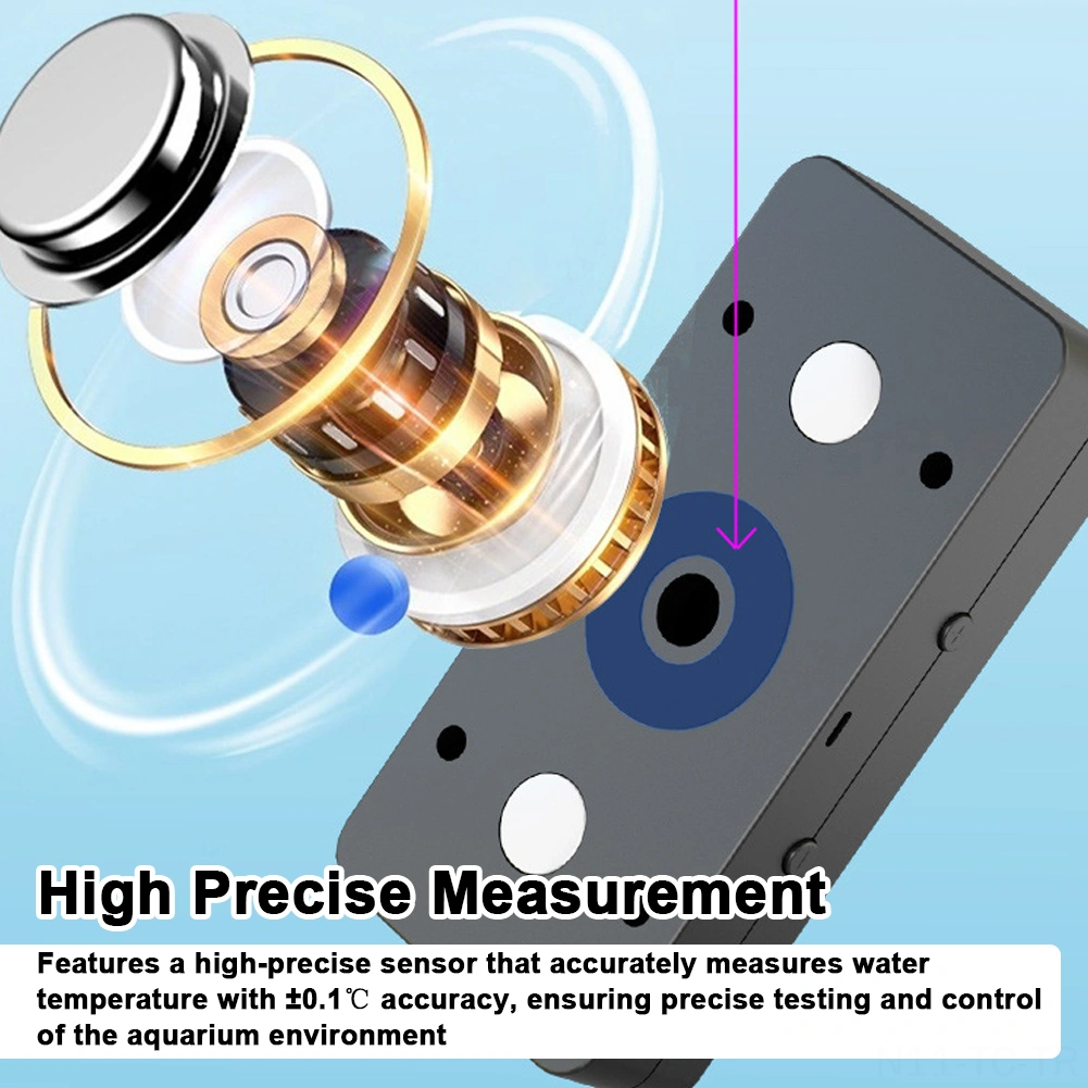 Skycity Akvaryum Su Sıcaklığı Ölçerü - Yüksek Hassasiyetli Sensörlü, Büyük Lcd Ekranlı, Flaş Alarmlı, 320mah Li-pil İle T2-a Modeli