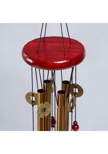 Simalend Rüzgar Mızıkası "madeni Para" 4 Boru 5 Çan 60x8,3 Cm 162548128