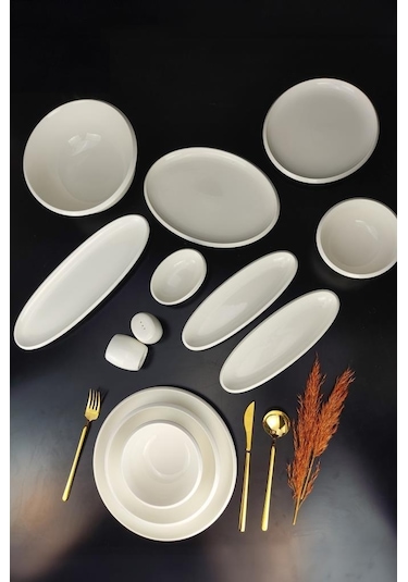 Digithome Freya 35 Parça Porselen Yemek Ve Kahvaltı Takımı Snd-05630 - Snd-05627