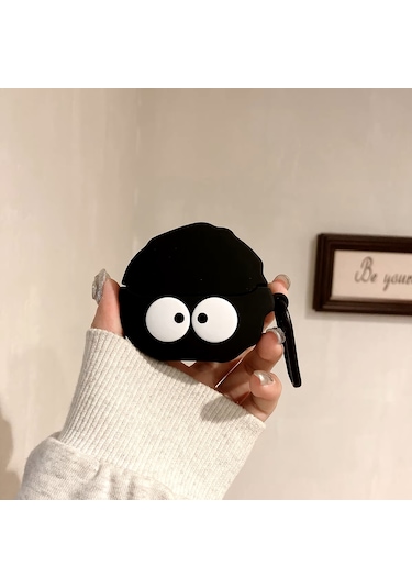 Samsung Galaxy Buds 3 / Galaxy Buds 3 Pro Uyumlu Figürlü Askılı Kılıf Siyah