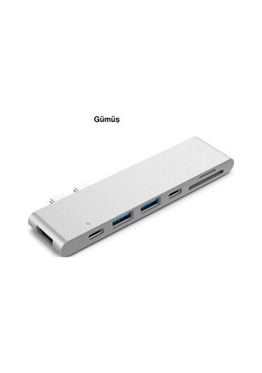 Ucouso Usb-C Hub Hdmı 4K Usb 3.0X2 Şarj Sd Msd Thunderbolt 3