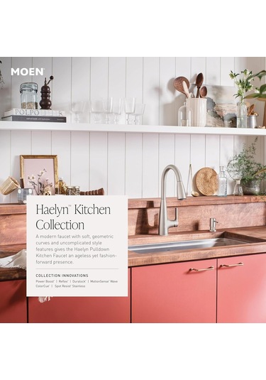 Moen 87627bl Haelyn Tek Saplı Aşağı Çekmeli Püskürtücü Mutfak Mus Diğer