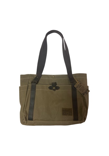 Vintage Salaş Design Su Geçirmez Kanvas Deri Günlük Okul Gezi Omuz Kol Çantası 35x28cm Kahverengi