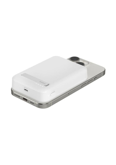 Belkin Bpd008btwt Boostcharge Qi2 15w 10k Magsafe Uyumlu Kablosuz Powerbank Beyaz siyah