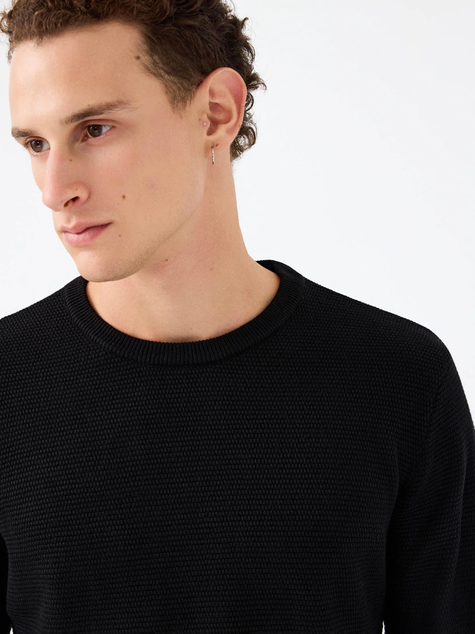 Loft Regular Fit Siyah Erkek Kazak Lf2040477 Siyah