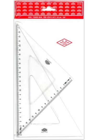 Hatas Gönye Seti 26cm 60-45 - 3 Takım