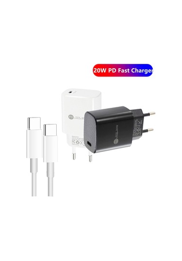 Pd11 Tek Pd3.0 Usb-c / Tip-c 20w Hızlı Şarj Cihazı 1m Tip-c Tip-c Veri Kablosu, Ab Fişi Beyaz Beyaz