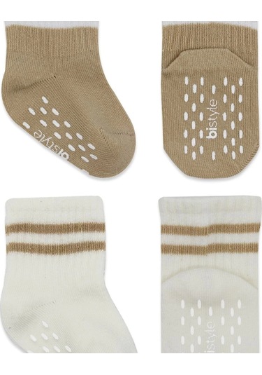 Bistyle Çemberli Kaymaz Soket Çorap 2'li Bs10125 Bej-ekru Bej-ekru Bej - Ekru