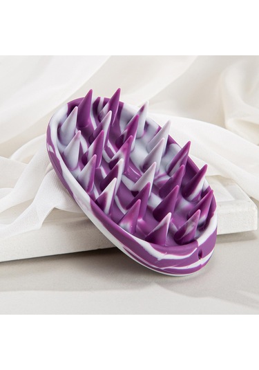 Suntek Saç Derisi Masaj Aleti Yıkama Bakım Fırçası Ev Banyo Menekşe