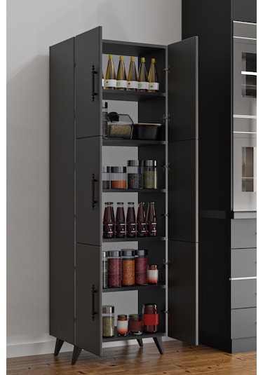 Ae-3010 Nehir Antrasit Gri Çok Amaçlı Mutfak Dolabı & Banyo Dolab