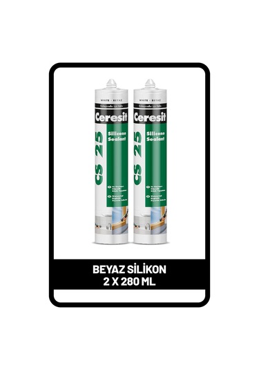 Ceresit CS 25 Beyaz Silikon 280 ML x 2 Adet