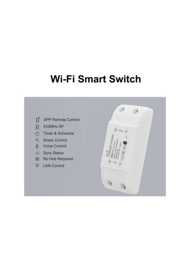 Dancemonkey Tuya Wifi Anahtarı Rf 433mhz 10a/2200w Akıllı Ev Otomasyonu, Alexa & Google Home Desteği