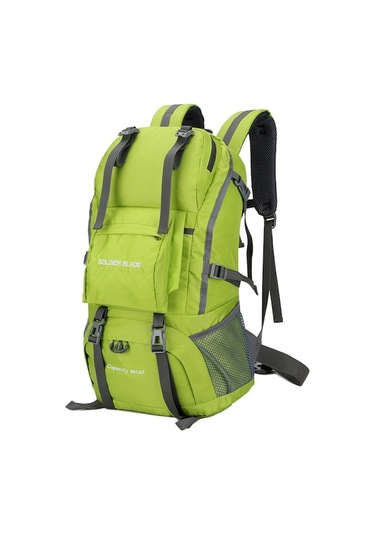 Dayanıklı Nylon Sırt Çantası - Ayarlanabilir Omuz Askılı, 45l Büyük Kapasite Yeşil Yeşil