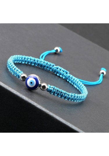 Liangmei Charm Türk Tarzı Mavi Nazar Bilezik Ve Bileklik Kadın Açık Mavi
