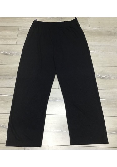 Kışlık Fitilli Kaşkorse Beli Lastikli Büyük Beden Pantolon Lacivert