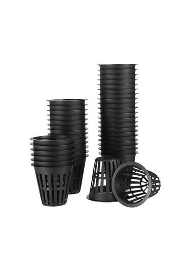 Pazly 60 Adet 5cm Yüksek Hidroponik Plastik File Saksı - Hava Geçirgen, Kullanışlı