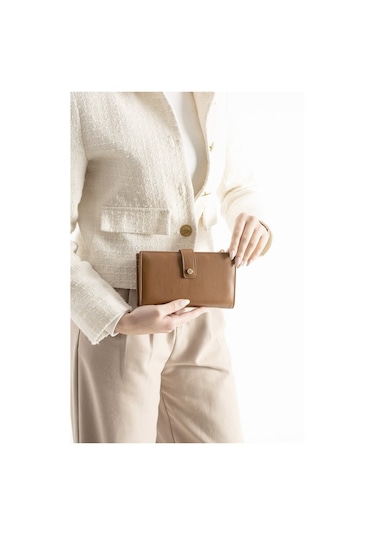 Jacquline Clcz049c Kadın Cüzdan Camel Camel
