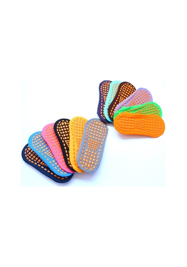 Turuncu Yetişkin Spor Nefes Alabilir Zemin Çorap Skid Trambolin Anti Pamuk