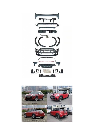 Cooper F55 İçin 4 Kapı Jcw Uyumlu Yedek Parça Body Kit - Makyajlı Görünüm Full Set