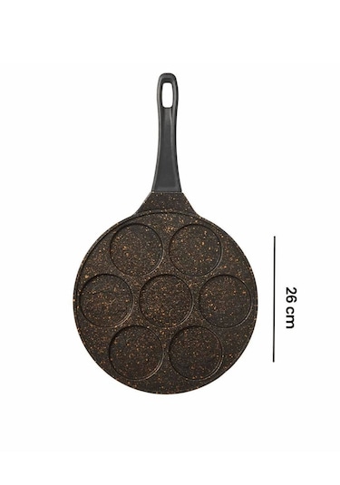 Reyo Emoji Döküm Pankek Tavası - 26 Cm Siyah
