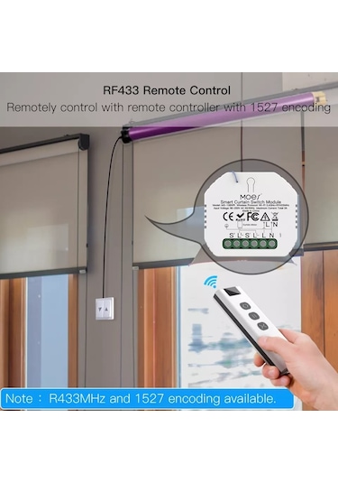 Tuya Destekli Akıllı Wifi +Rf Panjur Kepek Anahtarı