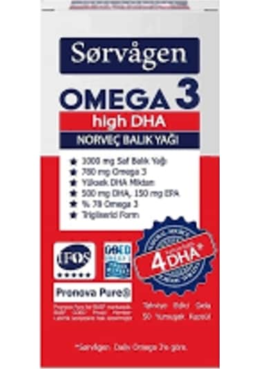 Sorvagen Omega 3 High Dha - Saf Norveç Balık Yağı .