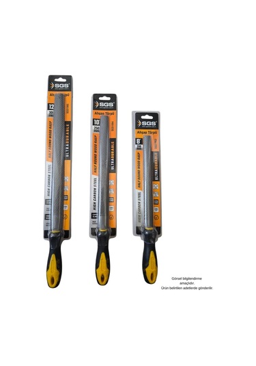 Sgs Saplı Ahşap Törpü Yarım Yuvarlak 8" 200 Mm.