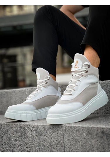 Yüksek Taban Bot 104 Beyaz Renklı