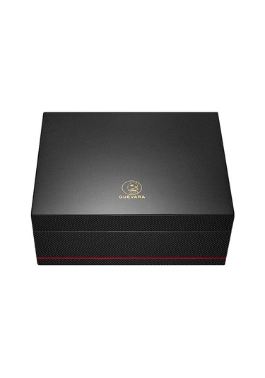 Guevara Karbonfiber Humidor Puro Kutusu Siyah 40s