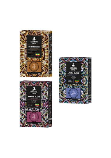Addis Ababa Coffee Etiyopya Kahveleri Espresso Kahve 3 x 250 G