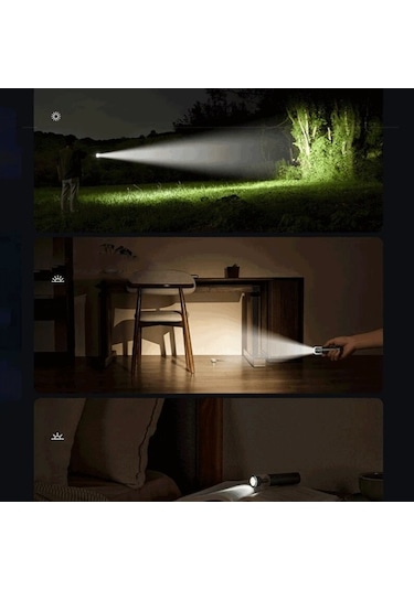 Didadodo Mijia Çok İşlevli Taşınabilir El Feneri Mjsdt002qw, Küçük Ve Güçlü Siyah