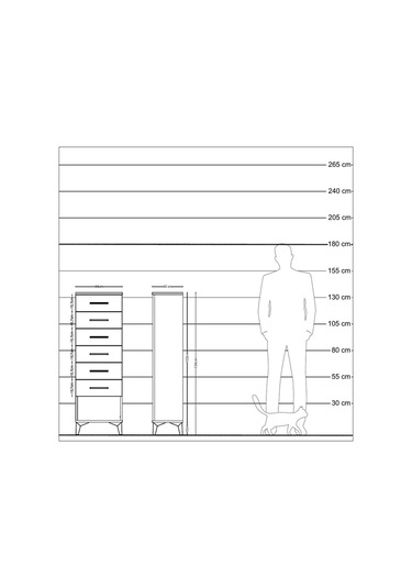 Arges Dolap 6 Çekmeceli 44x30x134 Aytaşı-aytaşı Aytaşı
