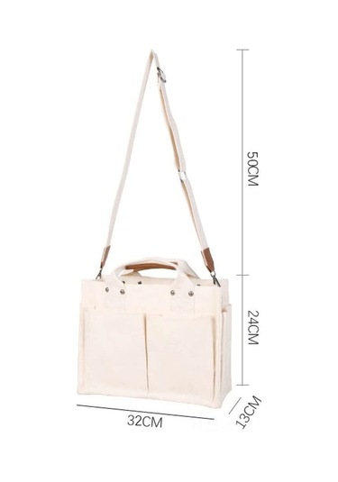 Moveevo Büyük Kapasiteli Çok Cepli Kadın Kanvas Çantası - Dayanıklı Ve Pratik Günlük Kullanım İçin Yeşil