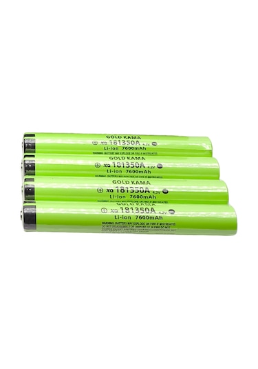 181350a 7600mah 4.2v Li-ion Şarjlı Pil - 4 Adet 13.2 Cm Uzunluk - 92 Gram - Dev Boy