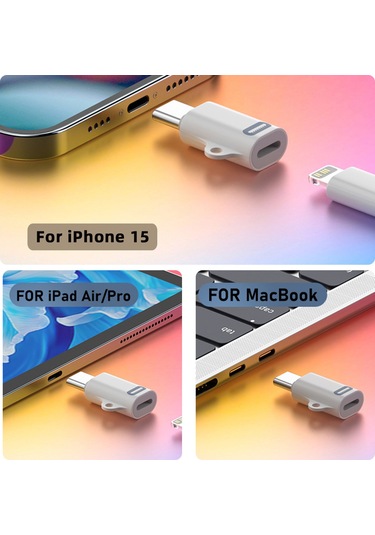 U2-058-lt020 2pcs Tip C Erkek - İp Dişi 27w Güç 480mbps Veri Adaptörü İphone Uyumlu , Android, Tablet İçin