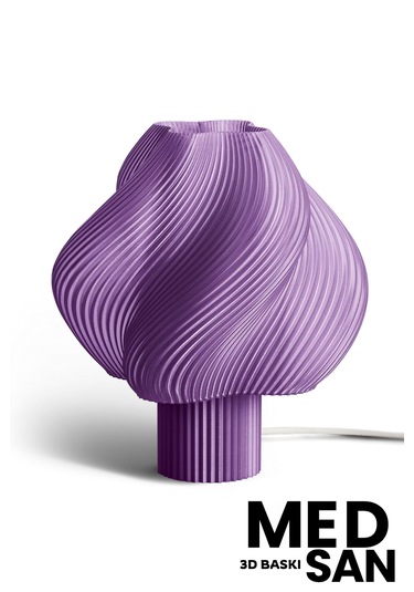 3d Baskı Modern Tasarım Lambader Mor
