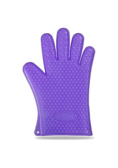 Mor 1 Çift Pişirme Araçları Beş Parmak Kalp Silikon Eldiven Mikr Eldivenleri Haşlanma Önleyici Isıya Kapaklar&Aksesuarlar 56514515
