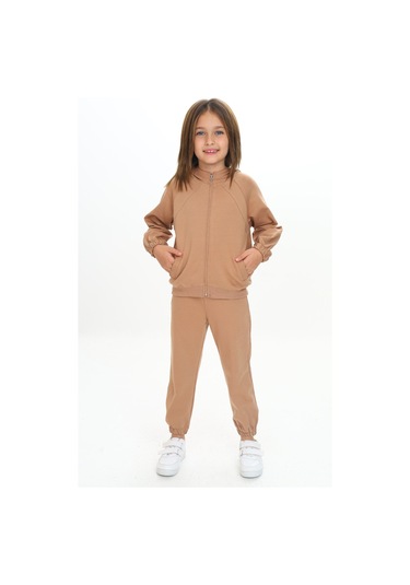 Toontoy Kız Çocuk Kapüşonlu Eşofman Takım Yeşil