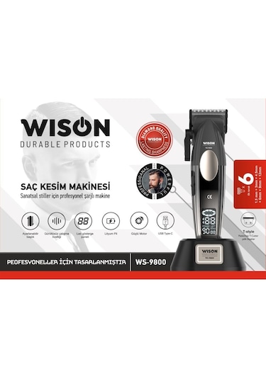 Wıson Ws-9800 Profesyonel Saç Sakal Tıraş Makinesi Yeni Ürün