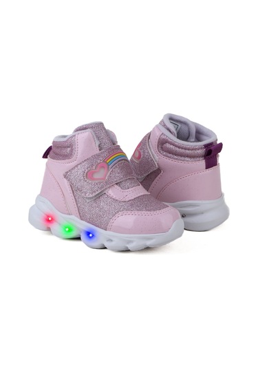 Vojo Rainbow Rahat Taban Cırtlı Işıklı Kız Çocuk Botu 267800000856 07 Pembe