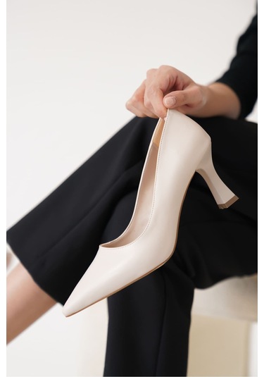 Alexandra Kadın Bej Stiletto Bej