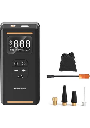 Lemestar 7.4v Akıllı Kablosuz Araç Şişirici - Bisiklet Lastiği, Top Hava Atıcı - Işık, Uyarı Işığı Ve Güç Paketi Fonksiyonlarıyla