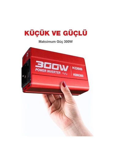Kobb Kbn300 12v/220v 300watt Modifiye Sinüs Dönüştürücü İnvertör Fr Kbn300