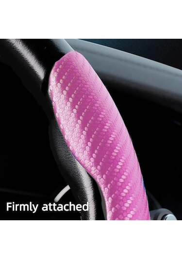 7 Renk Karbon Fiber Direksiyon Kapağı Bölümlü Koruma Anti Kayma Blue Mavi