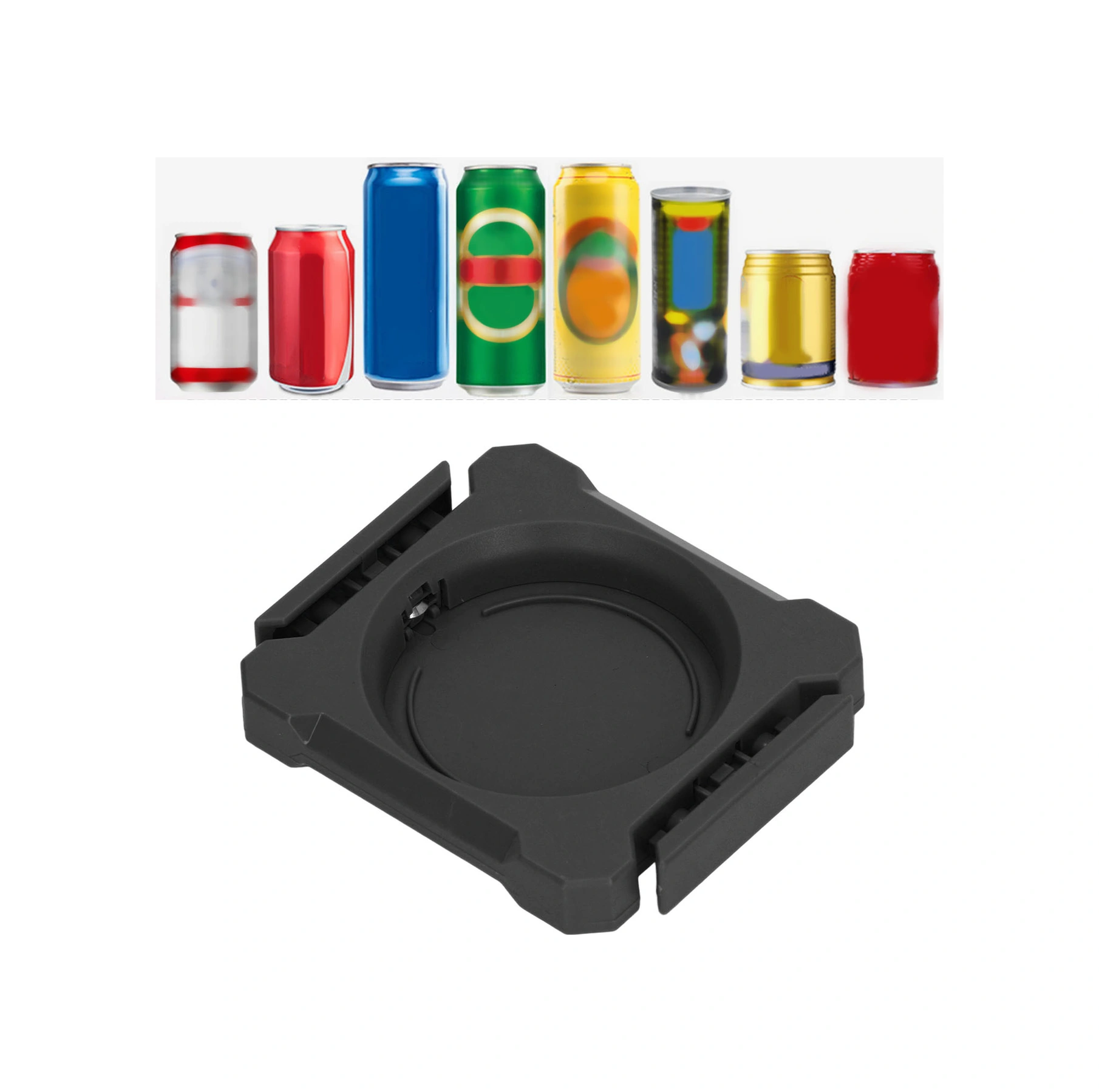 Konesam Abs Malzeme İle Yapılmış Uçsuz Gömlek Açıcı, Kolay Kullanım, Taşınabilir, Çeşitli İçecek Kutuları İçin 8-19 Ons - Flaş Açıcı Ve Şişe Açıcı Fonksiyonu Siyah