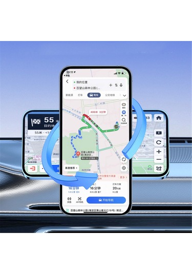 Springsun 2025 Yeni Güçlü Mıknatıslı Araç Telefon Tutucu 360 Dönen Evrensel Metal Stand Tüm Modeller Siyah