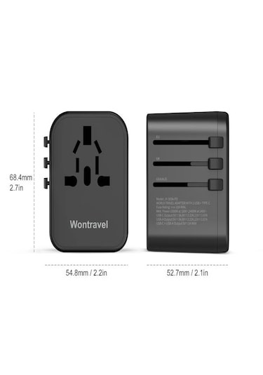 Çelikwork FC0014 20W Pd Type-c 2 Usb Hızlı Şarj Seyahat Taşınabilir Şarj Adaptör