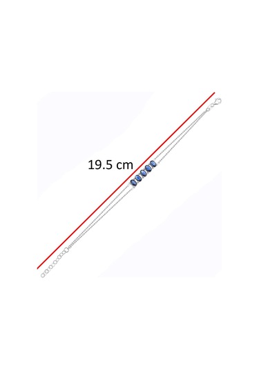 2.28ct Oval Safir Bileklik Beyaz