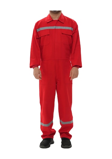 16/12 Gabardin Kırmızı Tulum